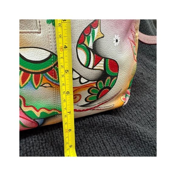 Anuschka Colorful Elephant Design Women's Bag - Picture 10 of 10